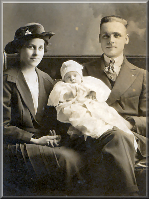 Proud parents of their first daughter, my Grandmother June
