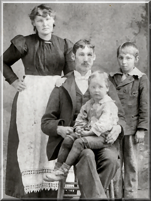 Martha, Charles and Harry Girt and Clyde Hubbard